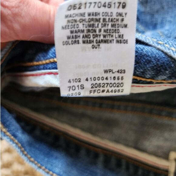 Levis Jeans Men's 34x30 Blue Denim 527 Low Boot Cut - Picture 7 of 10